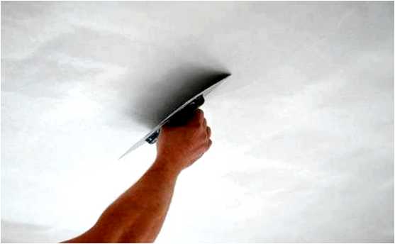 Как убрать неровности после покраски потолка